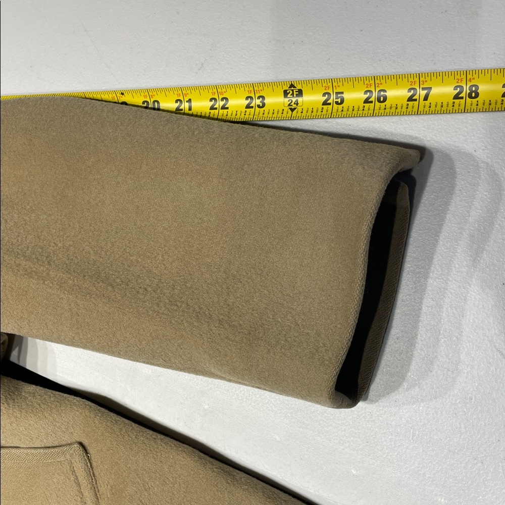 Crombie Overcoat Single-Breasted in Tan Wool Size 46XL - Picture 13 of 14